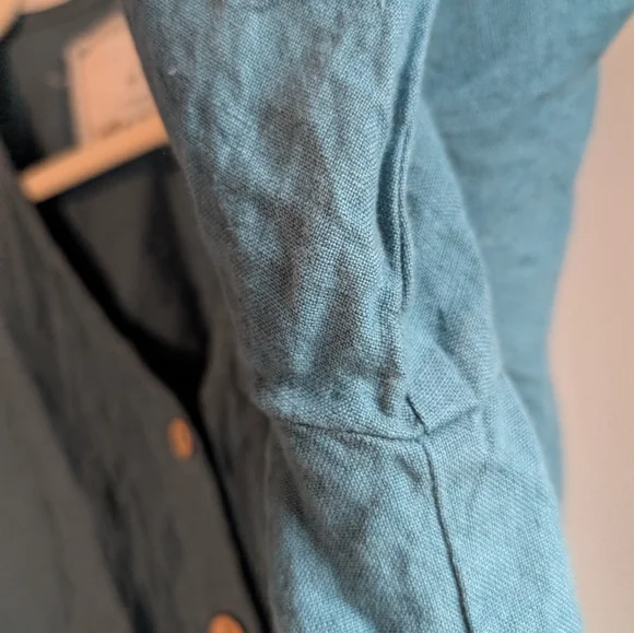 notPERFECT LINEN ISLA Top, XXL, Deep Turquoise - Picture 3 of 6